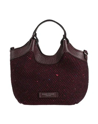 Gianni Chiarini Woman Handbag Plum Size - Leather In Purple