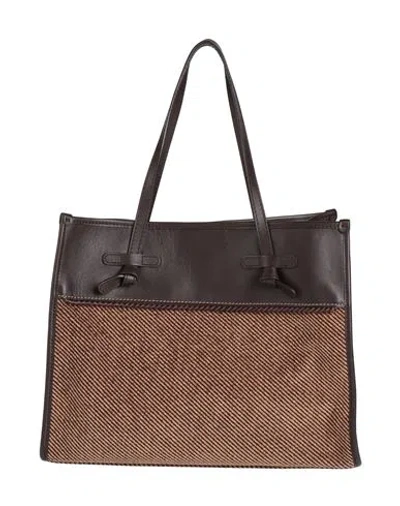 Gianni Chiarini Woman Handbag Tan Size - Textile Fibers, Leather In Brown