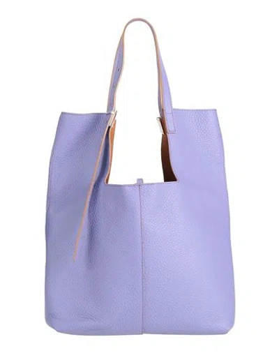 Gianni Chiarini Woman Shoulder Bag Purple Size - Leather