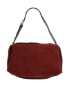 GIANNI CHIARINI GIANNI CHIARINI WOMAN SHOULDER BAG RUST SIZE - SOFT LEATHER