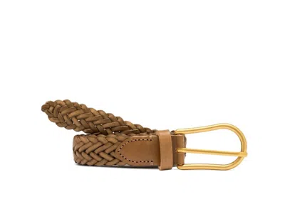Gianni Chiarini Women's Braided Leather Belt In Beige In Brown