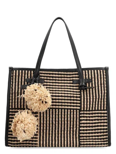Gianni Chiarini Women's Marcella Raffia Tote Bag In Black