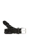 Gianni Chiarini Woven-design Belt In Black
