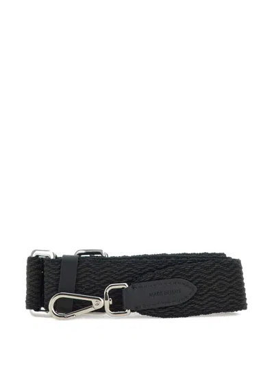 Gianni Chiarini Woven Leather Shoulder Bag Strap In Black