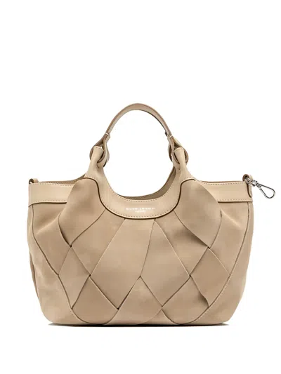 Gianni Chiarini Woven Shoulder Bag In Brown