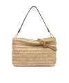 Gianni Chiarini Woven Shoulder Bag In Nude