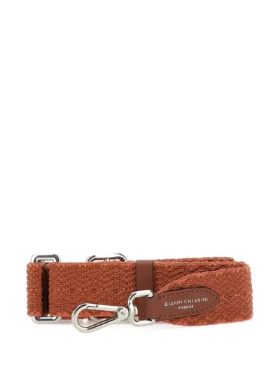 Gianni Chiarini Woven Shoulder Strap In Orange