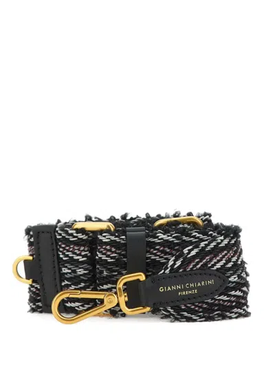 Gianni Chiarini Woven-texture Shoulder Strap In Black