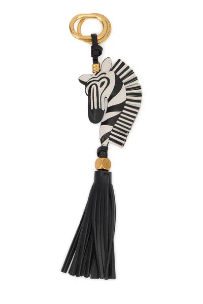 Gianni Chiarini Zebra Keychain In Black