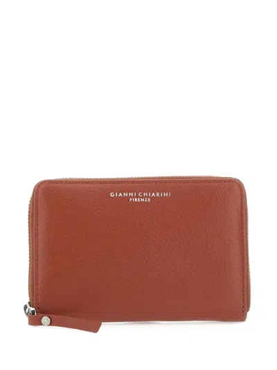 Gianni Chiarini Zip-around Leather Wallet In Red