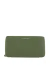 Gianni Chiarini Zip-around Leather Wallet In Green