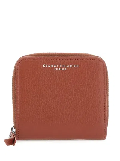 Gianni Chiarini Zip-around Leather Wallet In Brown