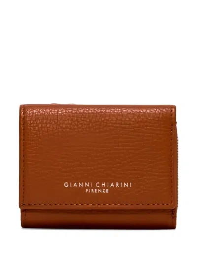 Gianni Chiarini Zip Leather Wallet In Brown