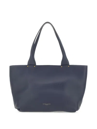Gianni Chiarini Zip-fastening Leather Tote Bag In Blue