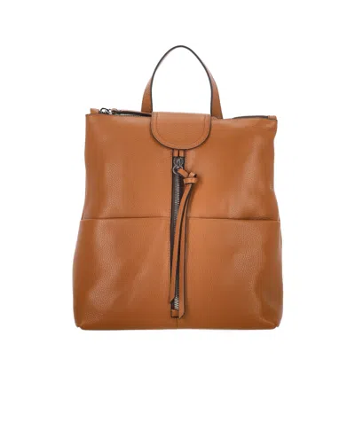 Gianni Chiarini Zipper Backpack In Brown