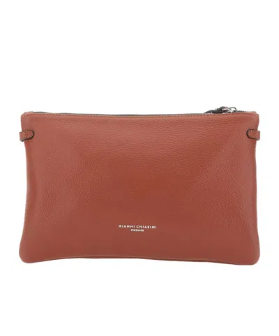 Gianni Chiarini Zipper Clutch In Brown