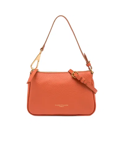 Gianni Chiarini Zippered Shoulder Bag In Red