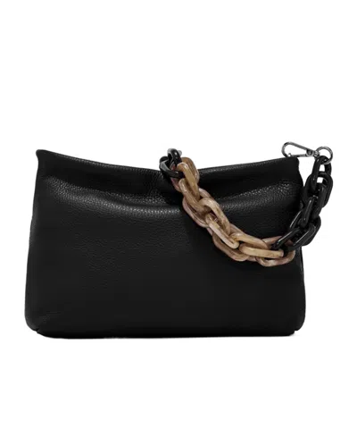 Gianni Chiarini Zippered Shoulder Bag In Black