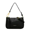 Gianni Chiarini Brooke Clutch Bag In Maxi Grain Leather In Black
