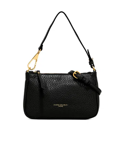 Gianni Chiarini Brooke Black Leather Clutch Bag
