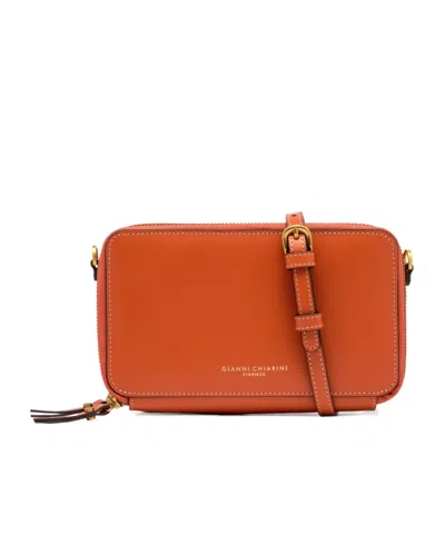 Gianni Chiarini Zippered Shoulder Bag In Brown