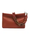 Gianni Chiarini Brenda Clutch Bag In Textured Leather In Brown