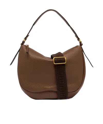 Gianni Chiarini Zippered Shoulder Bag In Brown