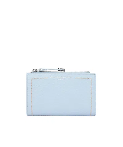Gianni Chiarini Leather Wallet With Zip In Blue