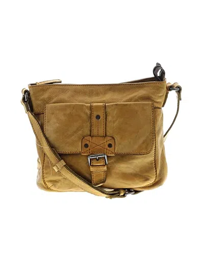 Pre-owned Gianni Conti Leather Crossbody Bag In Yellow