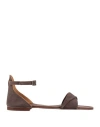 Gianni Crasto Woman Sandals Taupe Size 7 Leather In Grey