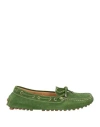 Gianni De Simone Woman Loafers Military Green Size 8 Leather