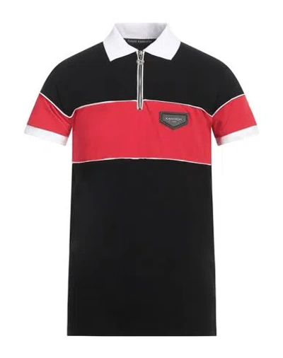 Gianni Kavanagh Man Polo Shirt Black Size Xl Cotton, Polyester
