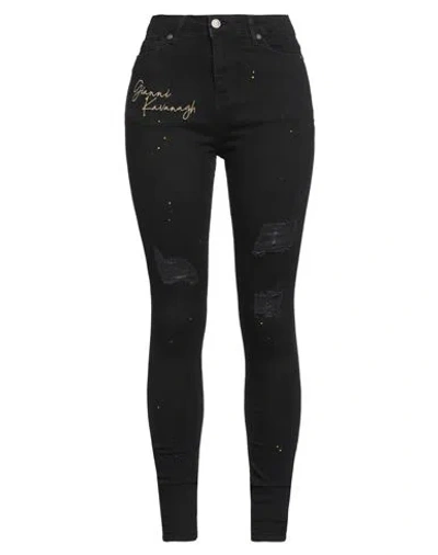Gianni Kavanagh Woman Jeans Black Size S Cotton, Elastane