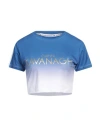 Gianni Kavanagh Woman T-shirt Blue Size S Polyester, Elastane In Blue