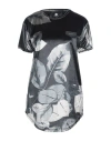 Gianni Kavanagh Woman T-shirt Charcoal Size Xl Polyester In Grey