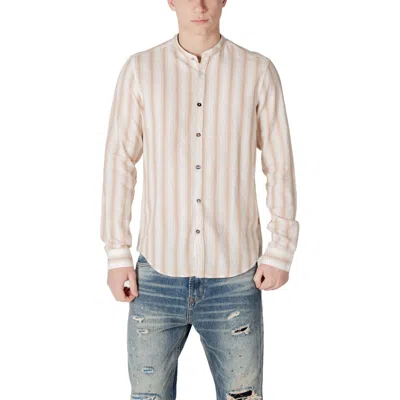 Gianni Lupo Beige Cotton Shirt In Multi