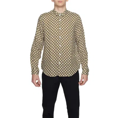 Gianni Lupo Beige Linen Shirt In Multi