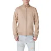 Gianni Lupo Beige Polyester Jackets & Coat In Neutral