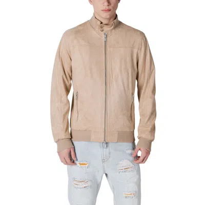 Gianni Lupo Beige Polyester Jackets & Coat In Neutral