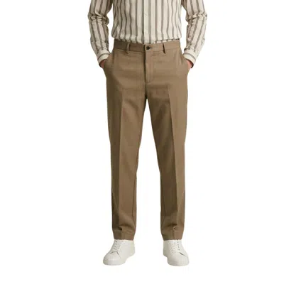 Gianni Lupo Beige Polyester Skinny Pants In Brown