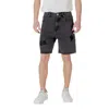 Gianni Lupo Black Cotton Bermuda In Gray