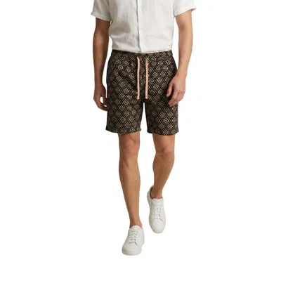 Gianni Lupo Black Cotton Bermuda Shorts In Brown