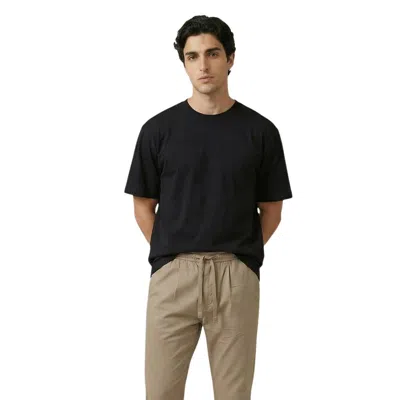 Gianni Lupo Black Cotton T-shirt In Blue
