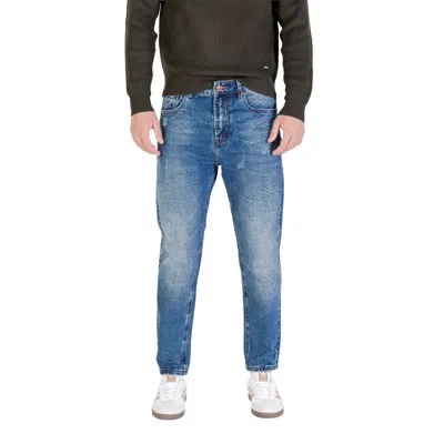 Gianni Lupo Blue Cotton Skinny Jeans