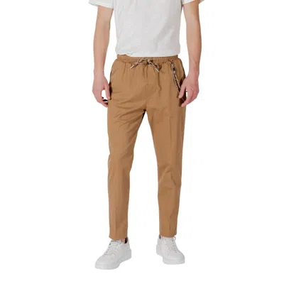 Gianni Lupo Brown Cotton Pant In Animal Print