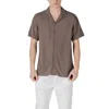 Gianni Lupo Brown Viscose Shortsleeve In Brown