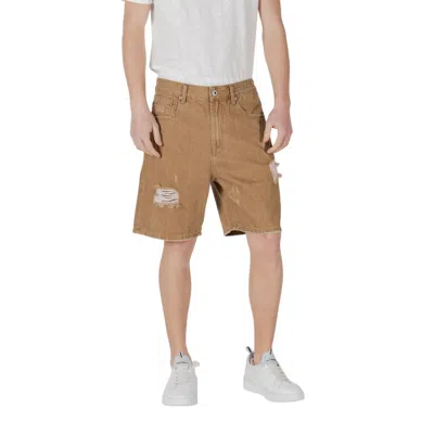 Gianni Lupo Cotton Men's Bermuda In Brown