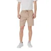 Gianni Lupo Beige Cotton Bermuda In Neutral