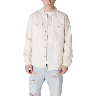Gianni Lupo Polyester Jackets & Men's Coat In White
