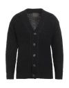 Gianni Lupo Man Cardigan Black Size S Acrylic, Polyester, Wool In Black